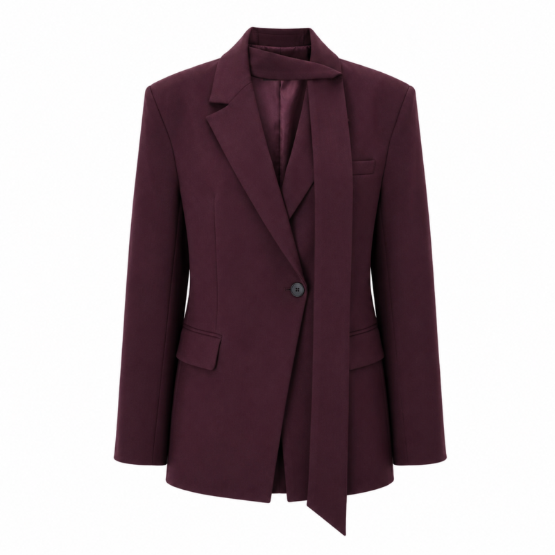 DAMSON WAIST-FITTING BELTED BLAZER JACKET