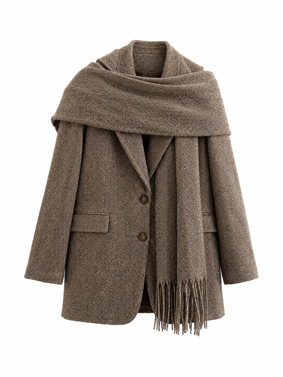 Shal Detailed Cashmere Blazer Jacket