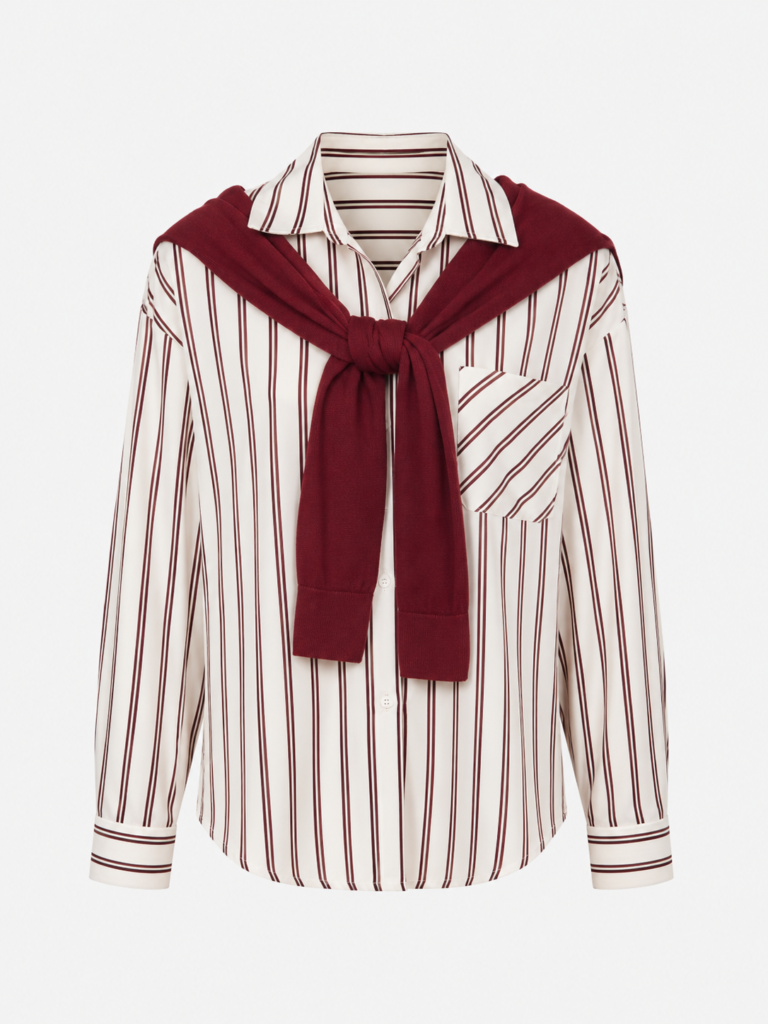 Knitted Scarf Shirt