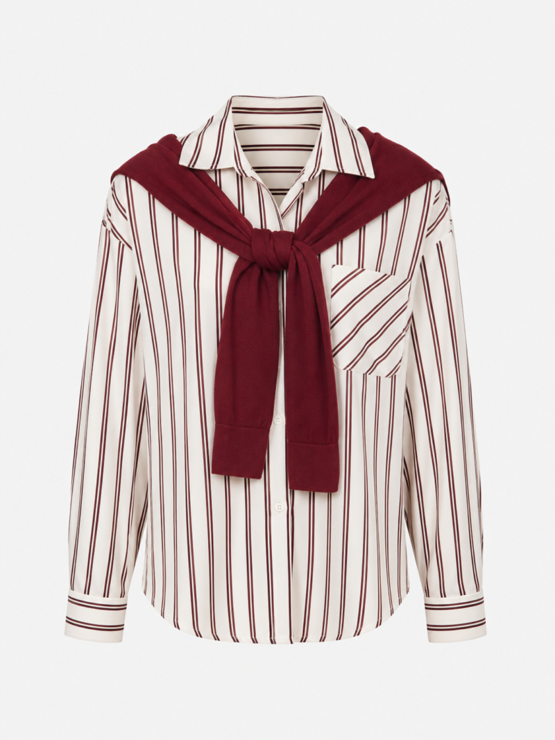 Knitted Scarf Shirt