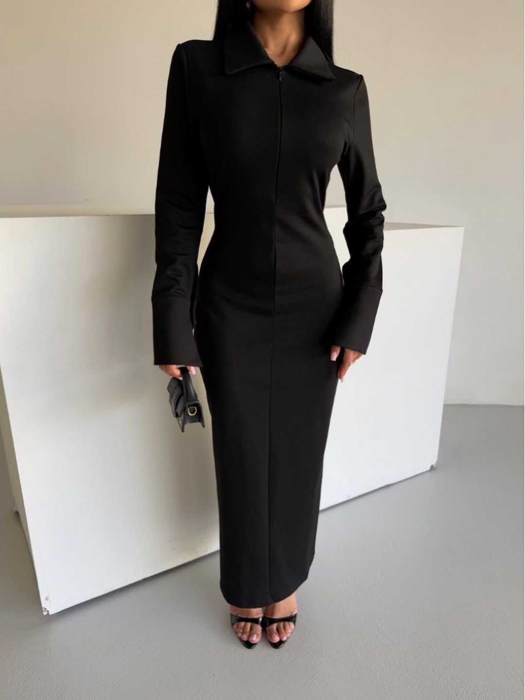 Slim Cut Midi Dress - Image 2