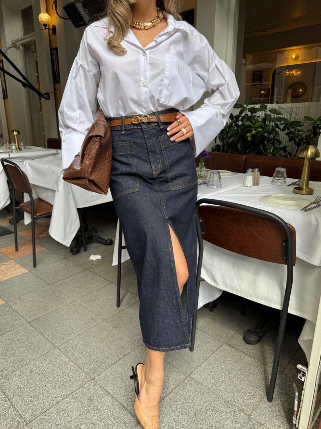 Loni Front Slit Midi Skirt - Image 2