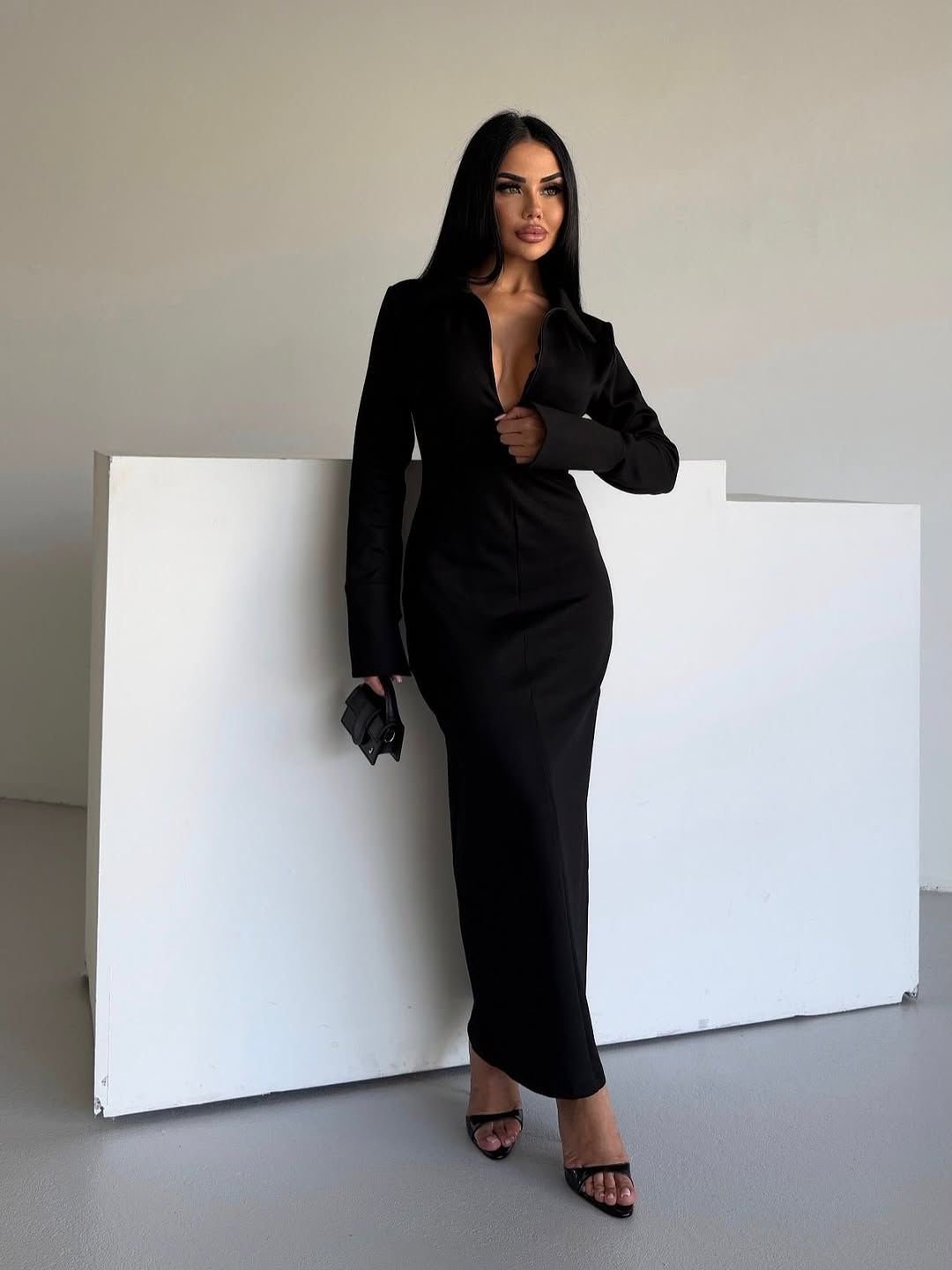 Slim Cut Midi Dress - Image 4