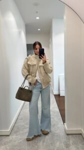 ICE BLUE HIGH WAIST PALAZZO JEANS