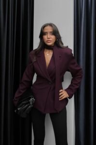 DAMSON WAIST-FITTING BELTED BLAZER JACKET