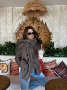 Shal Detailed Cashmere Blazer Jacket