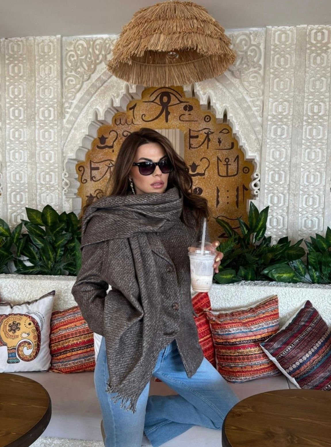 Shal Detailed Cashmere Blazer Jacket