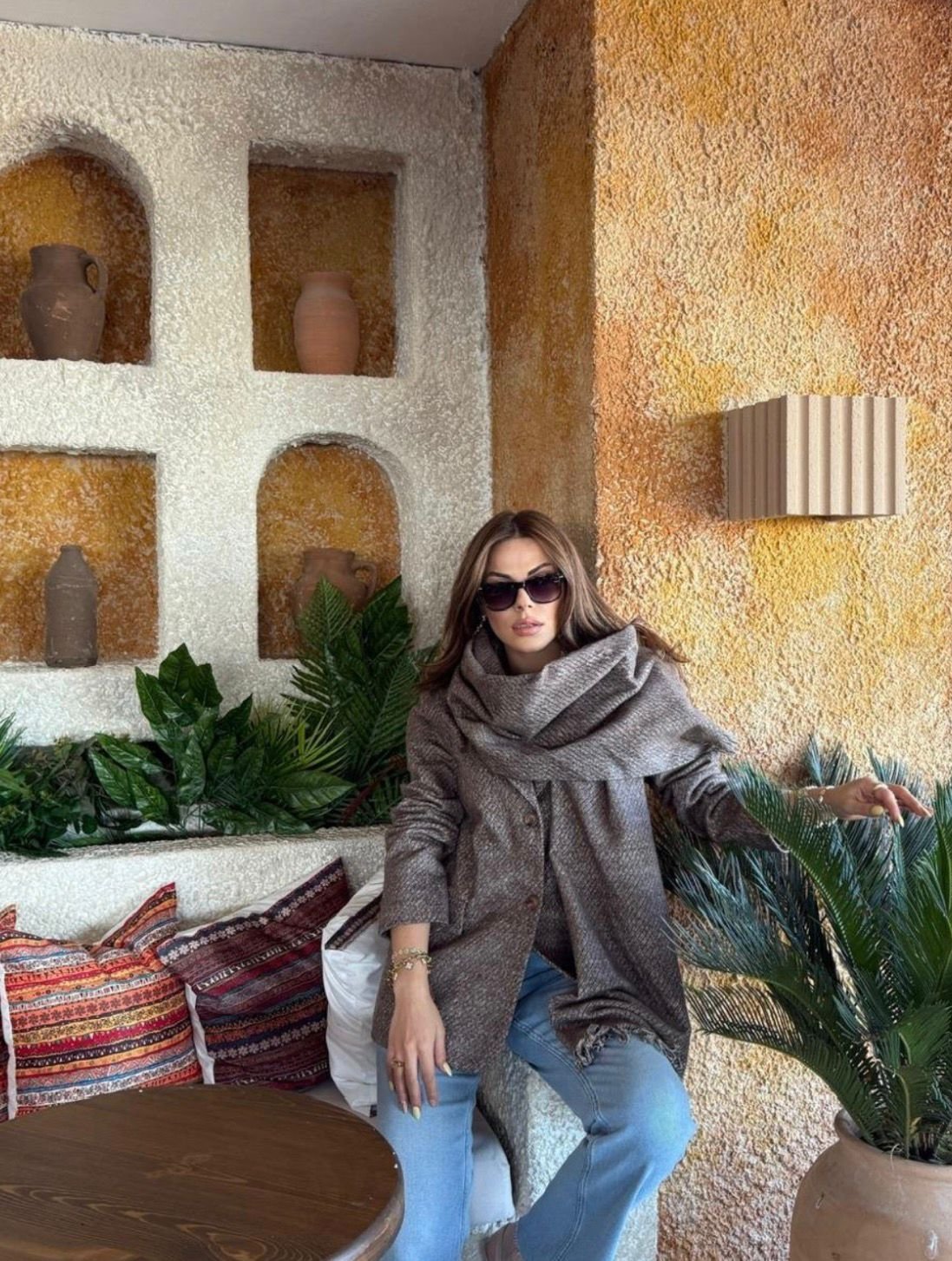 Shal Detailed Cashmere Blazer Jacket - Image 6