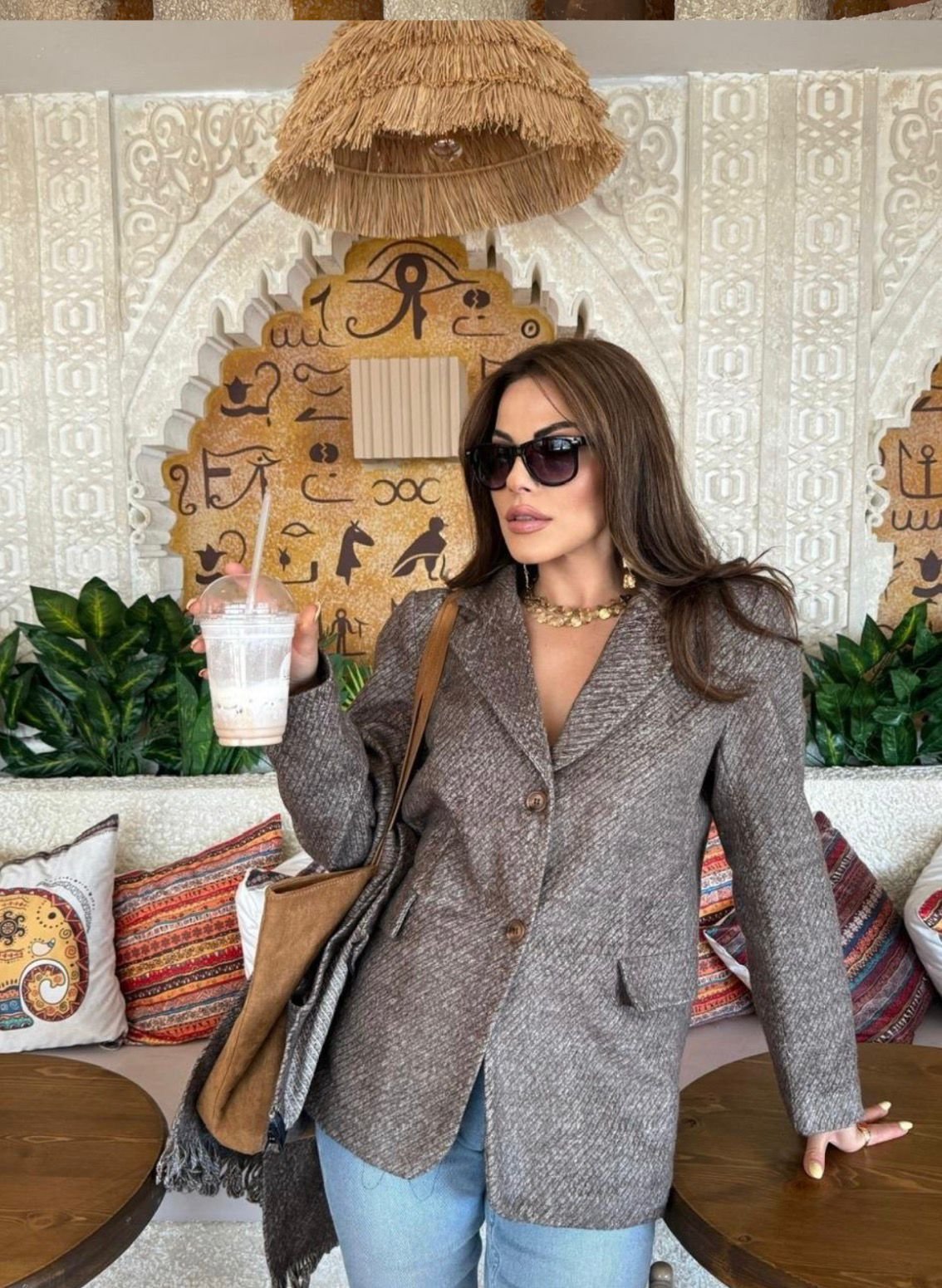 Shal Detailed Cashmere Blazer Jacket - Image 2