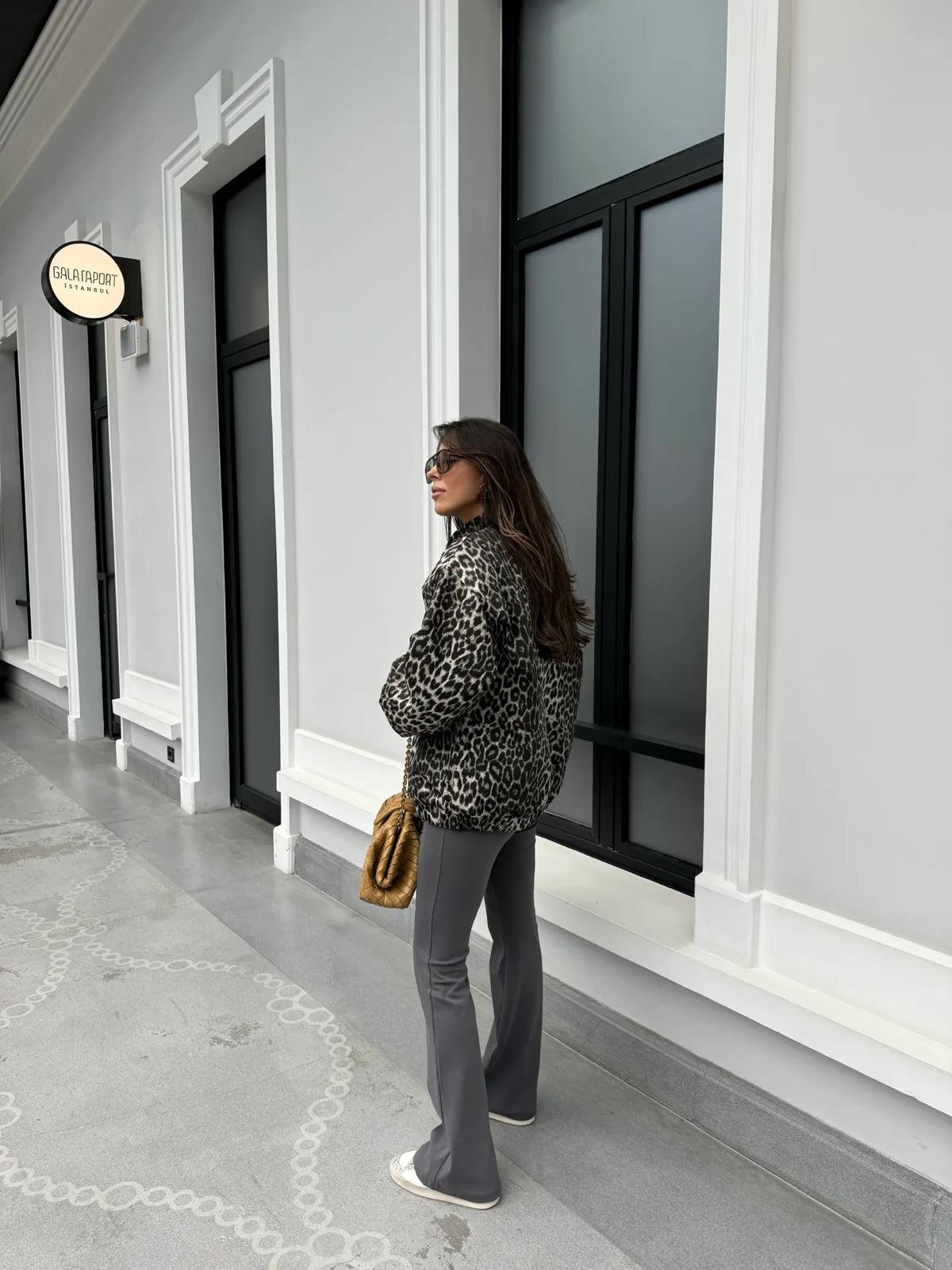 Leopard Lined Bomber trench coat - Image 8