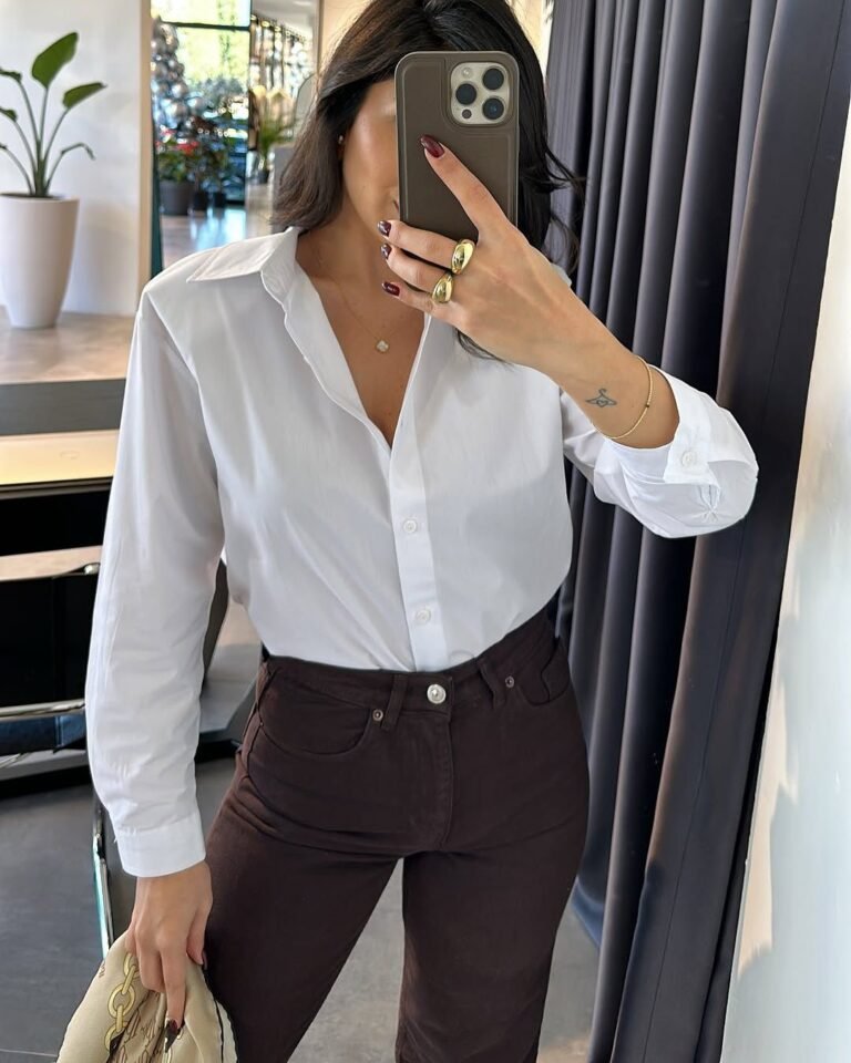 Padded White Full Length Shirt