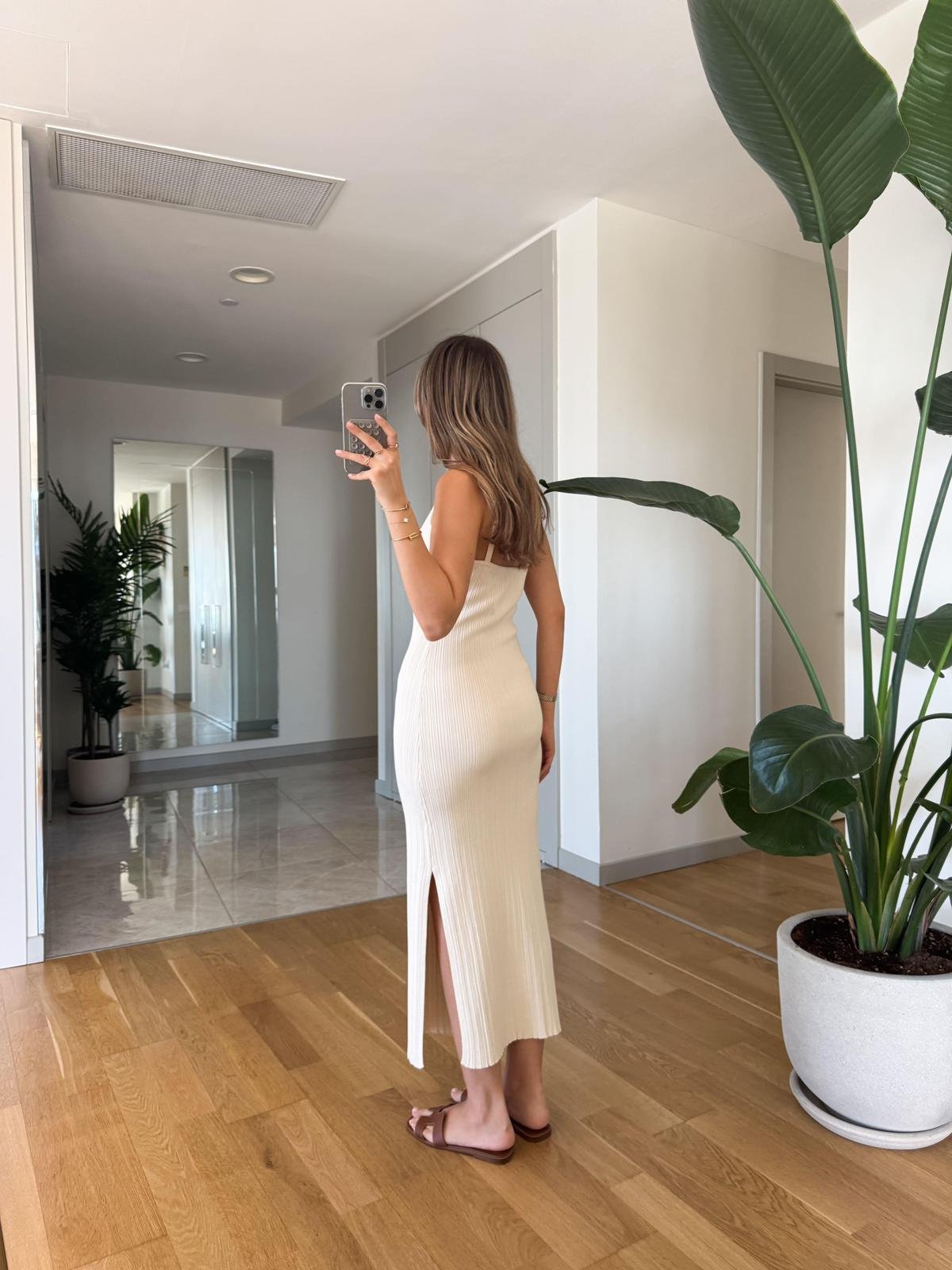 Dilvin Strappy Midi Length Knit Dress - Image 8