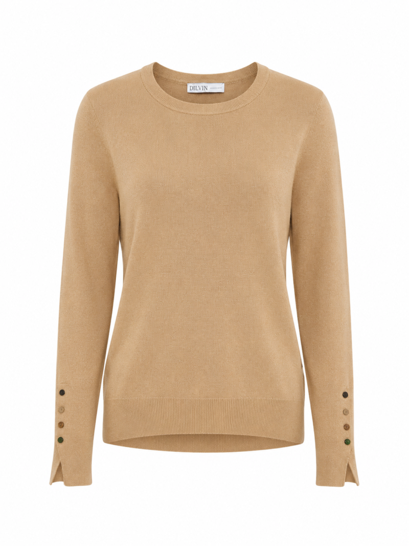 Dilvin Crew Neck Drop Sweater