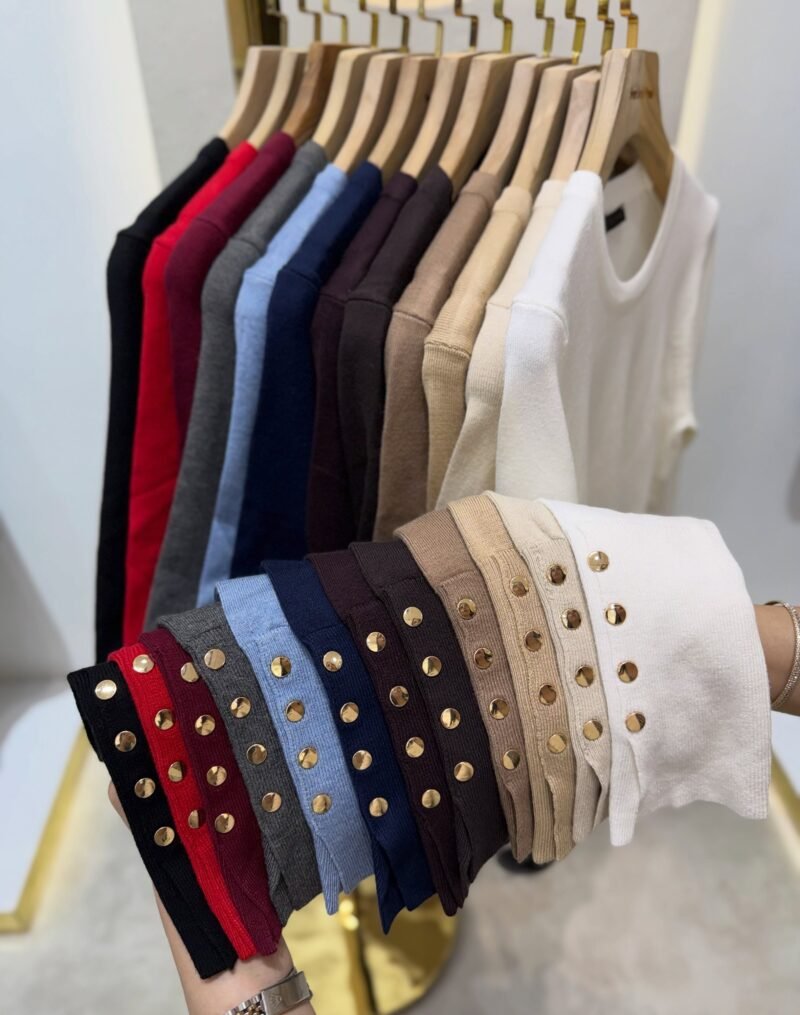 Dilvin Crew Neck Drop Sweater
