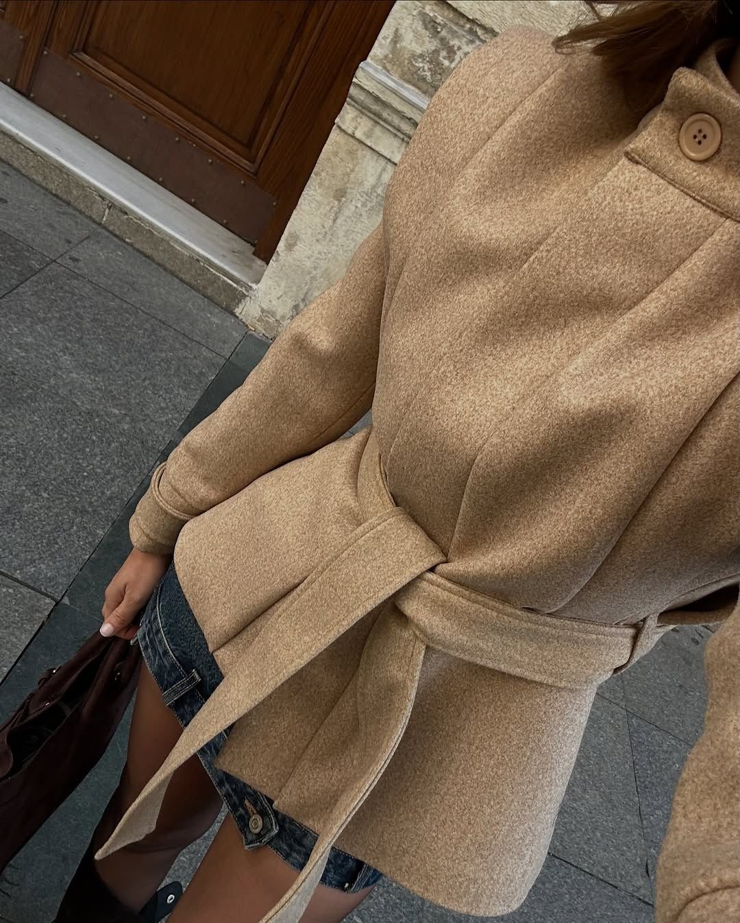 Padded Belted Cashmere Jacket - Image 4