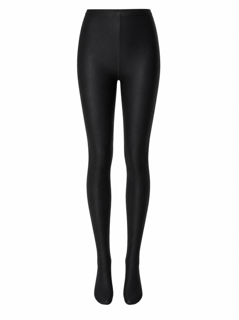 Shiny Black Socks Tights