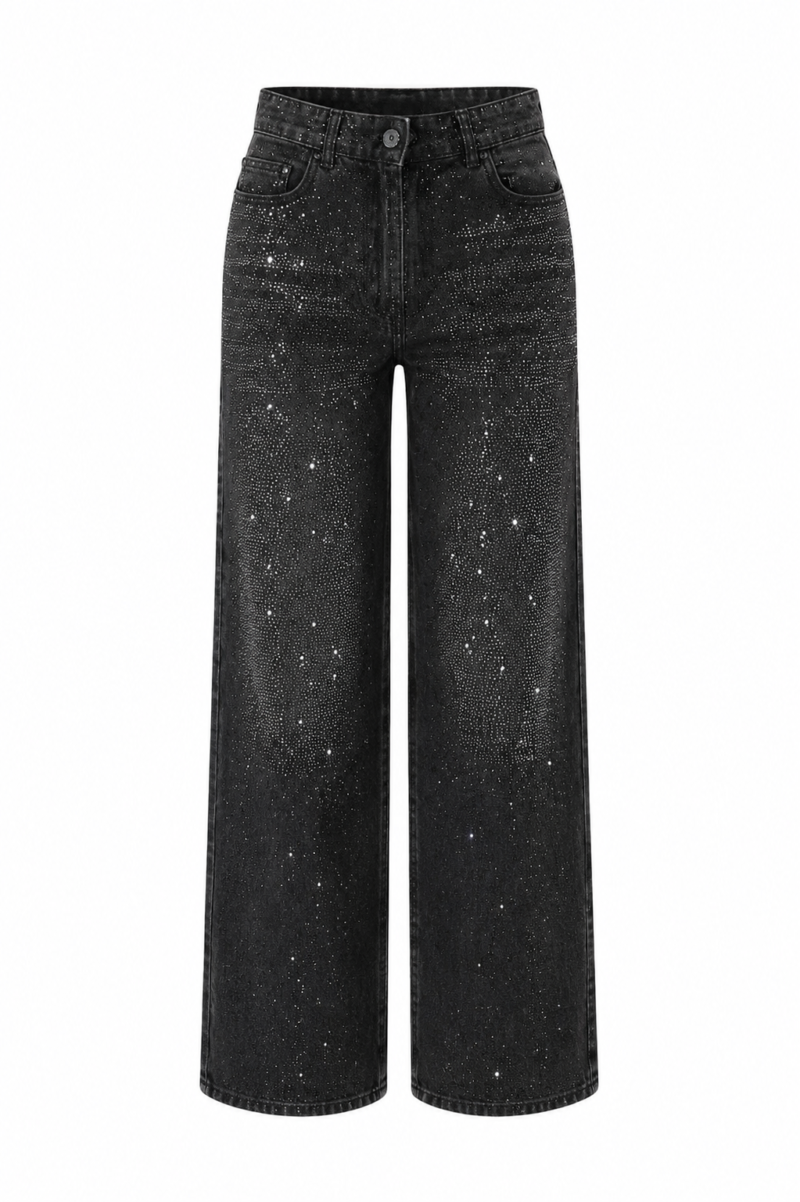 Black Vintage Premium Stoned Jeans