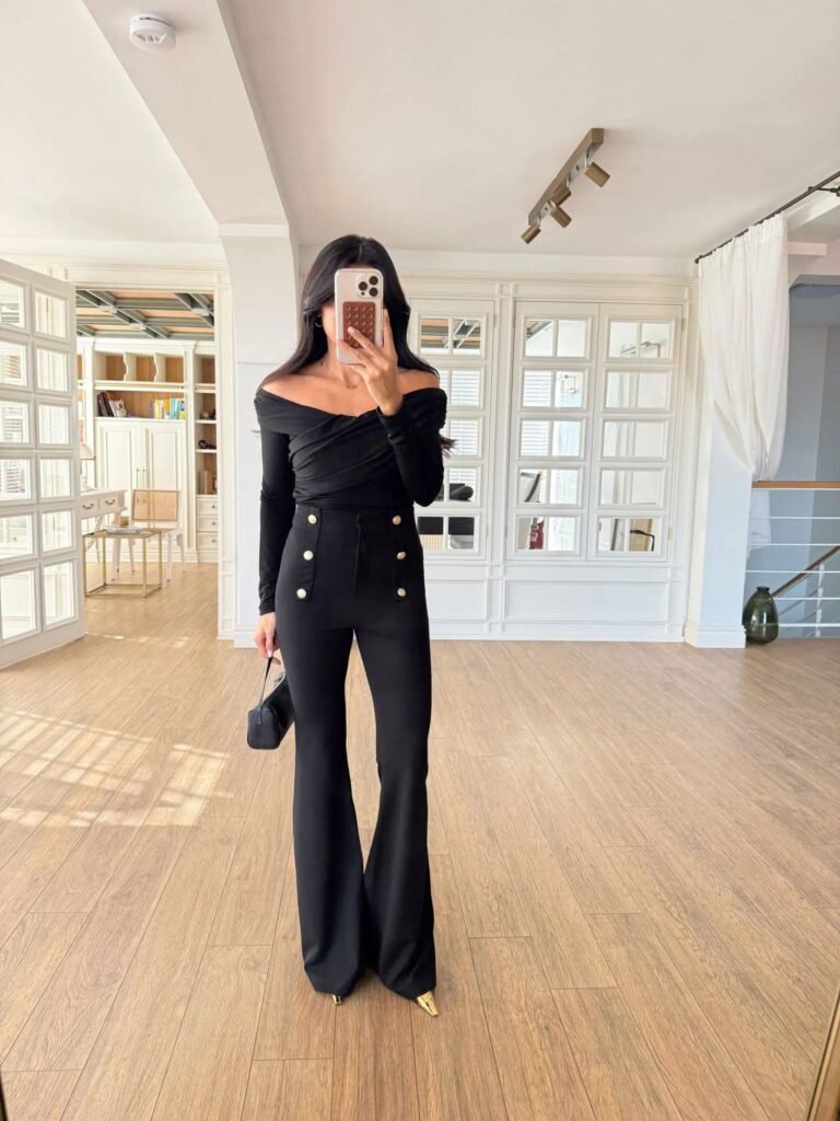 Full Lycra Gold Buttoned Spanish Trousers