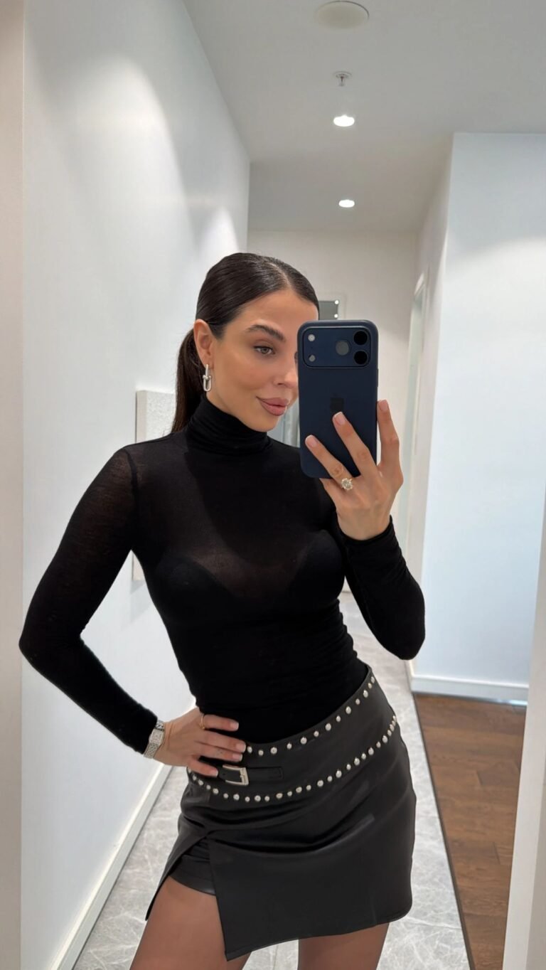 DİK YAKA TRANSPARAN BLUZ