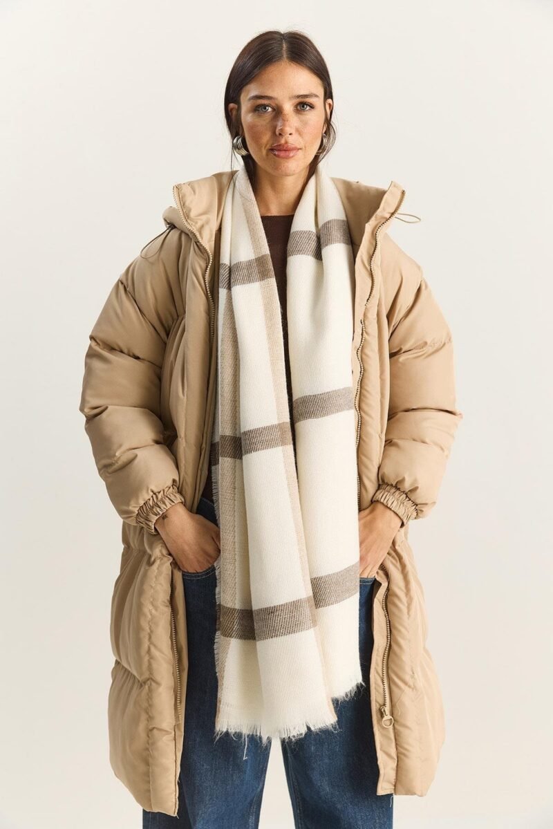 Plaid Pattern Soft Touch Long Wide Scarf Shawl