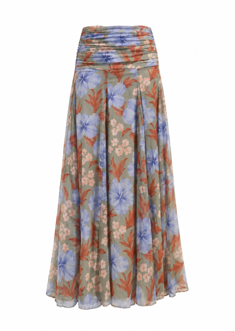 Floral Patterned Tulle Skirt