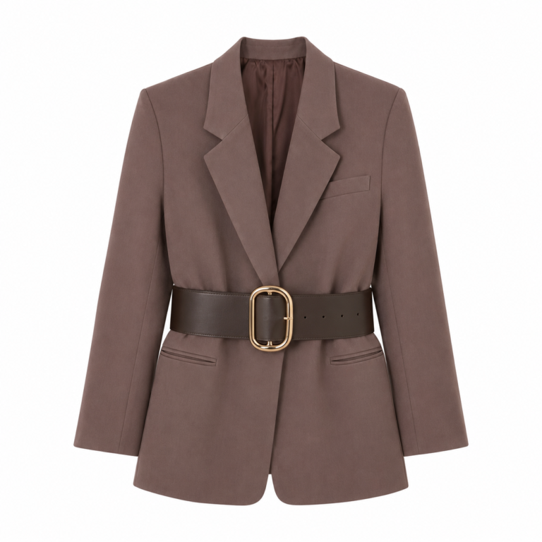 BLAZER WITH LARGE BUCKLE BELT