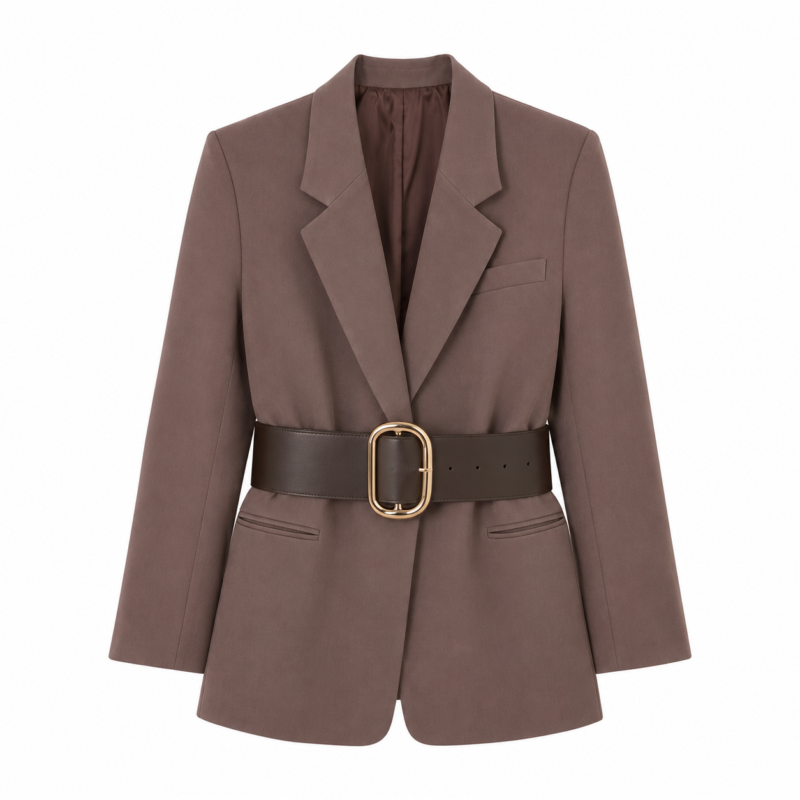 BLAZER WITH LARGE BUCKLE BELT