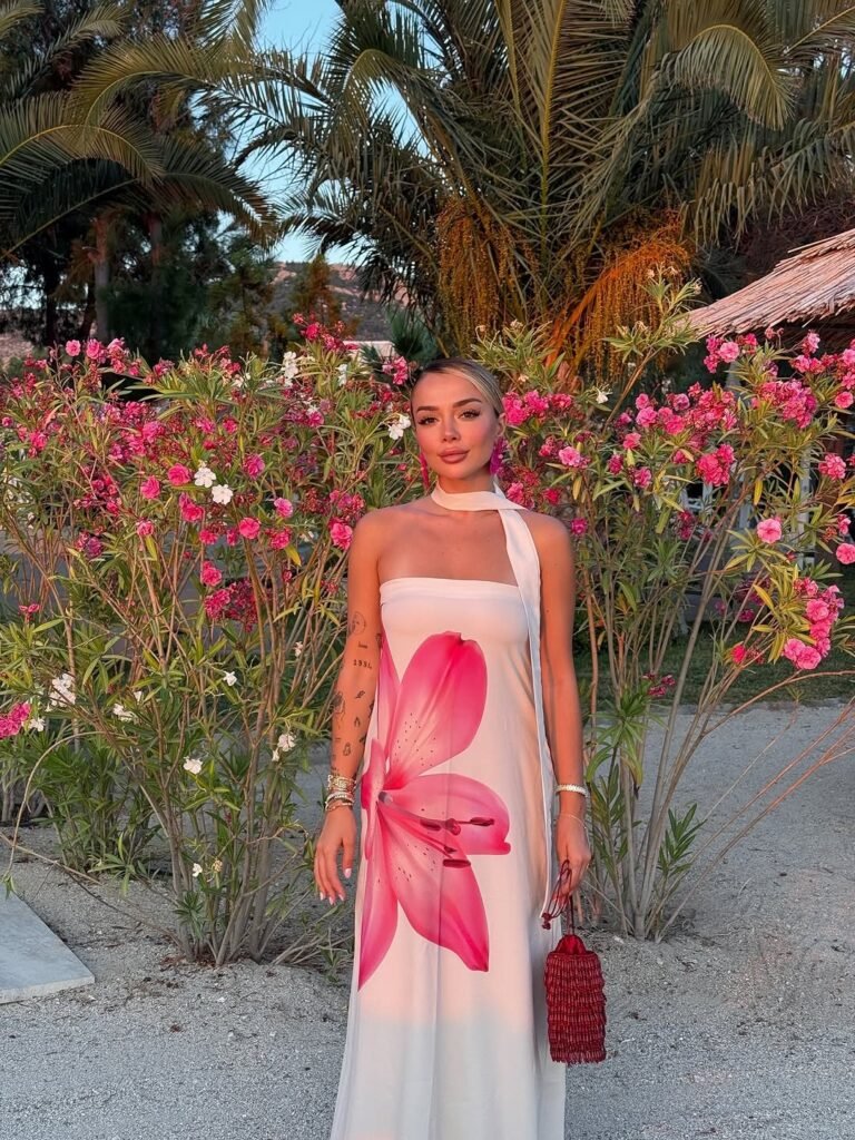 ORCHID TOUCH STRAPLESS DRESS