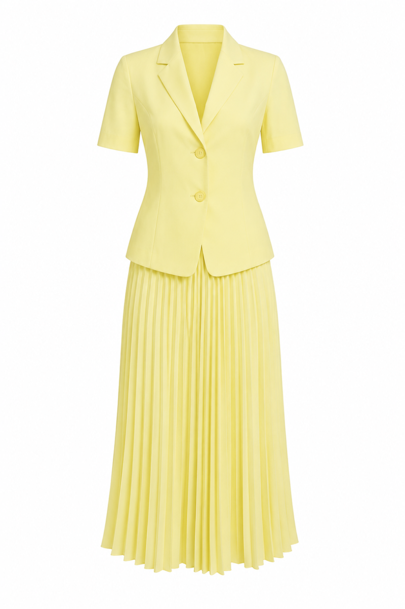 Marche Skirt and Jacket Set - Yellow