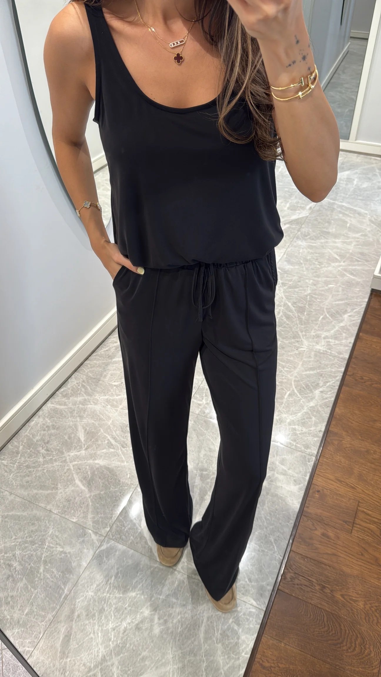 WIDE-LEG PANTS Set WITH ELASTIC WAISTBAND - Image 4