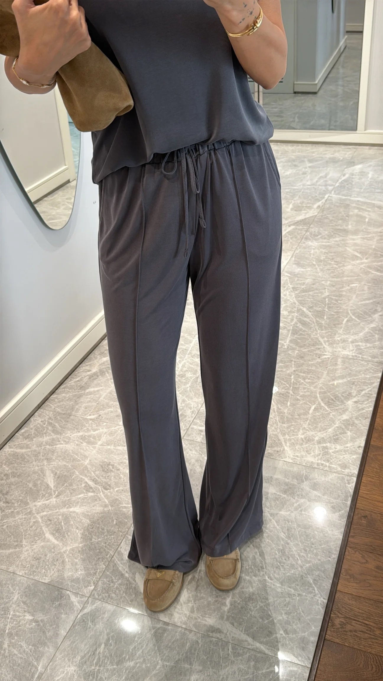 WIDE-LEG PANTS Set WITH ELASTIC WAISTBAND - Image 2