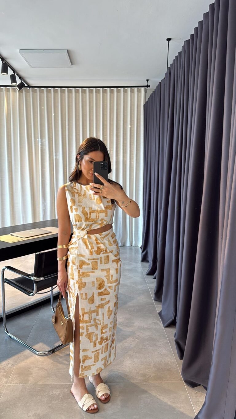 Linen Dress with Waist Detail