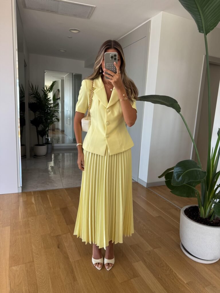 Marche Skirt and Jacket Set - Yellow