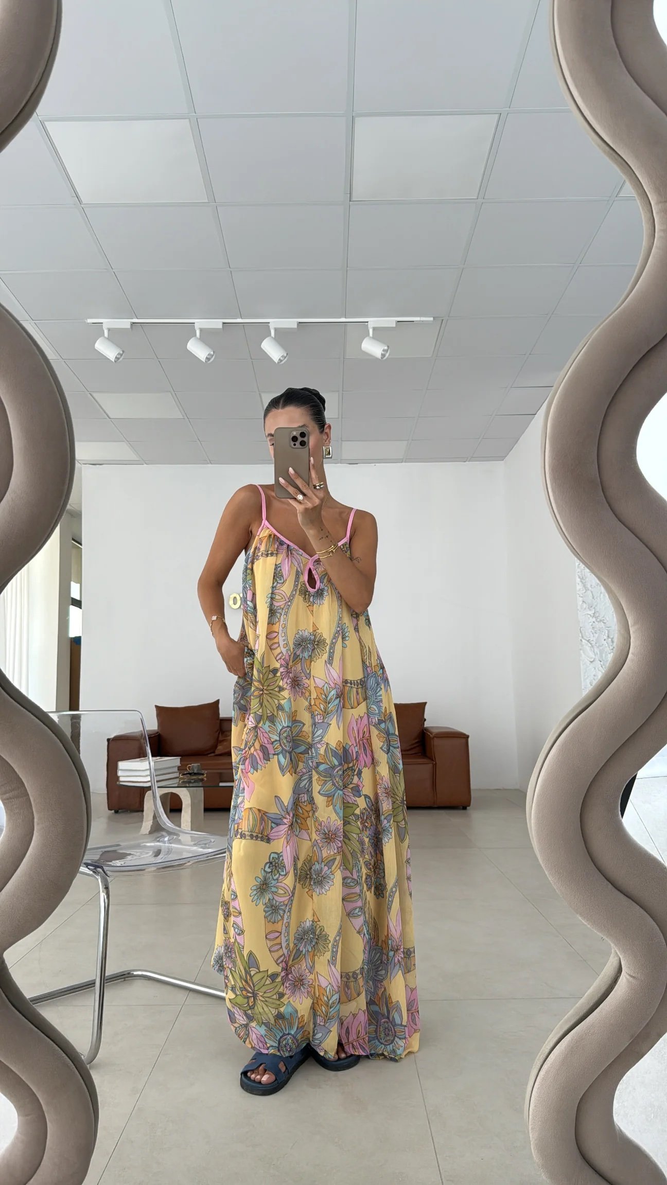 FLORAL PATTERNED STRAPLESS LOOSE DRESS - Image 2