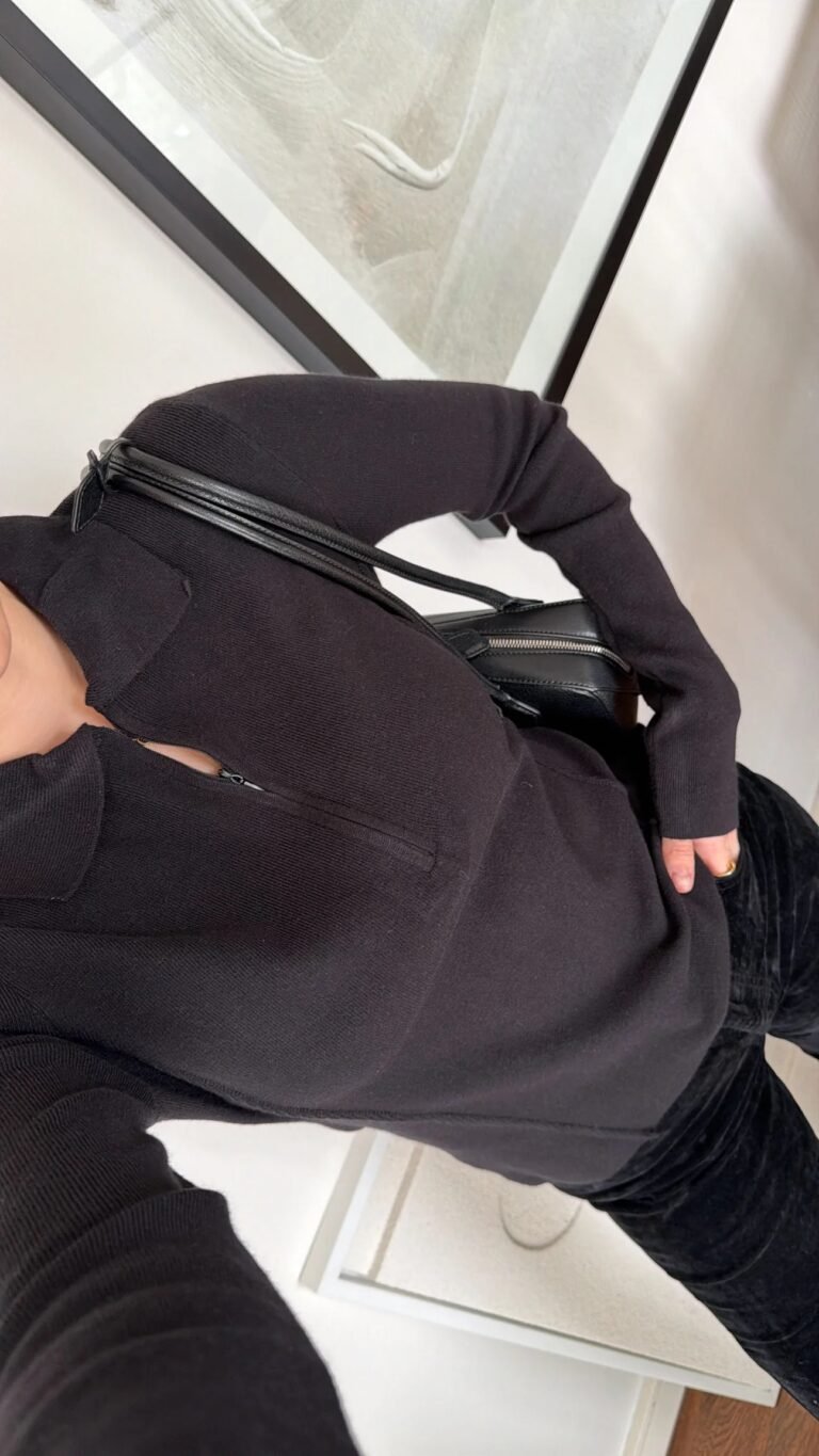 Polo collar zippered bluz