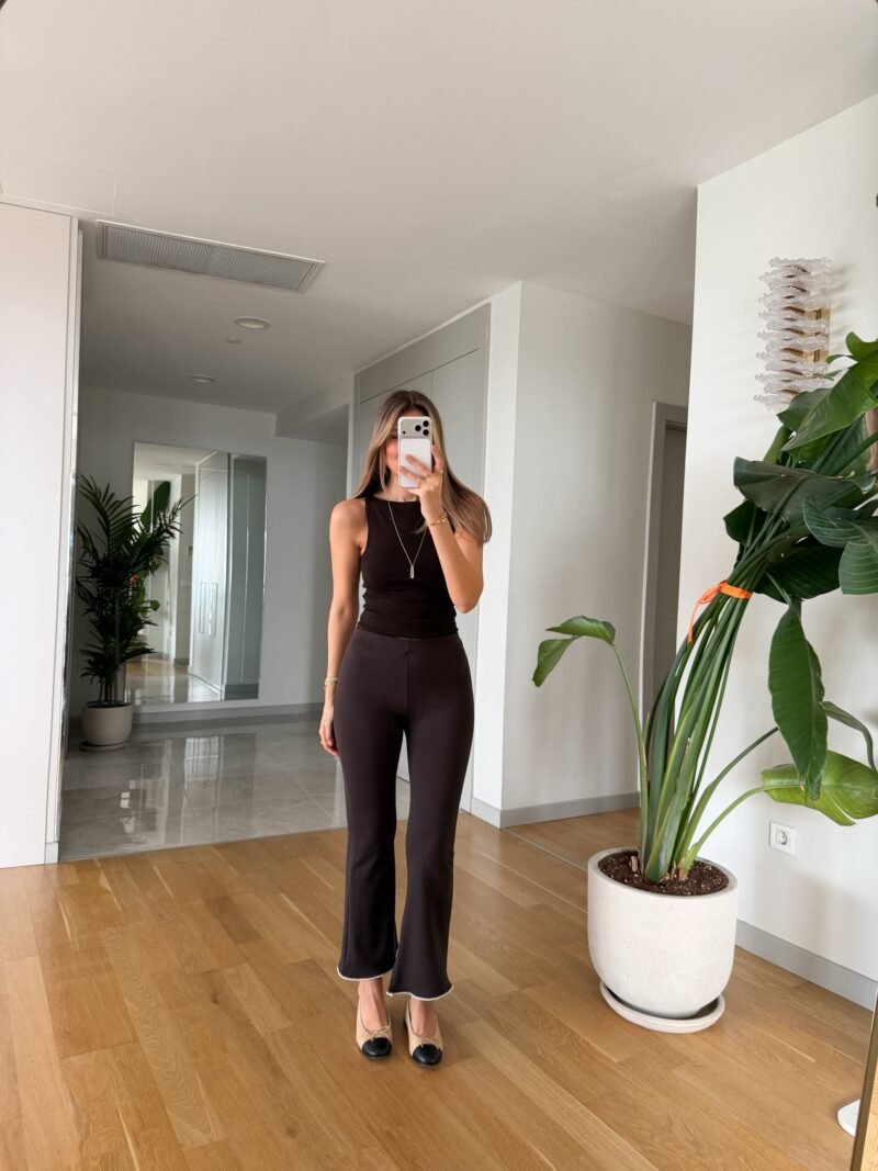 SPANISH FLARE LEGGINGS WITH BEADED DETAILS
