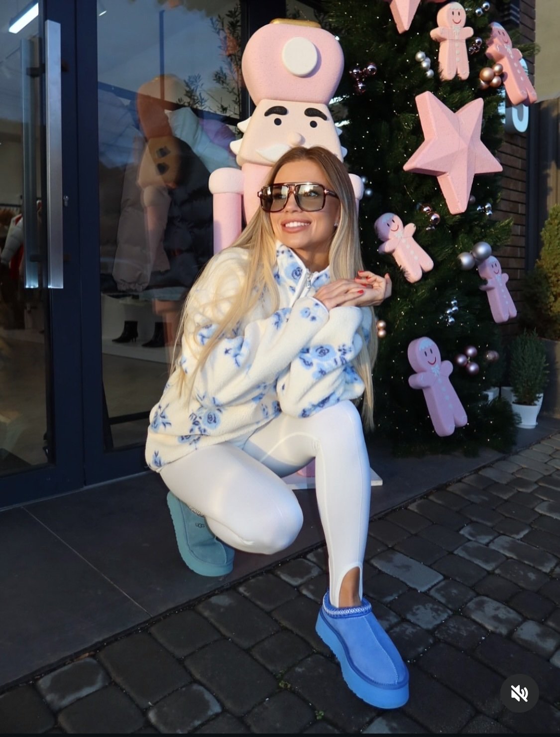 Teddy Floral Design Sweater