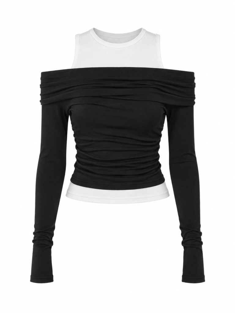 Double Layer Asymmetrical Blouse
