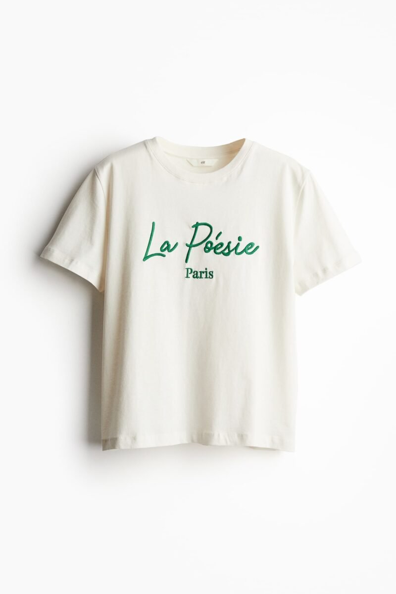 Bone La Poesie Embroidered T-shirt