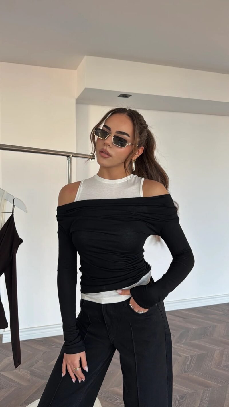 Double Layer Asymmetrical Blouse