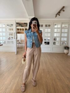 Riries Key Tania Front Stitched Tie-Up Trousers