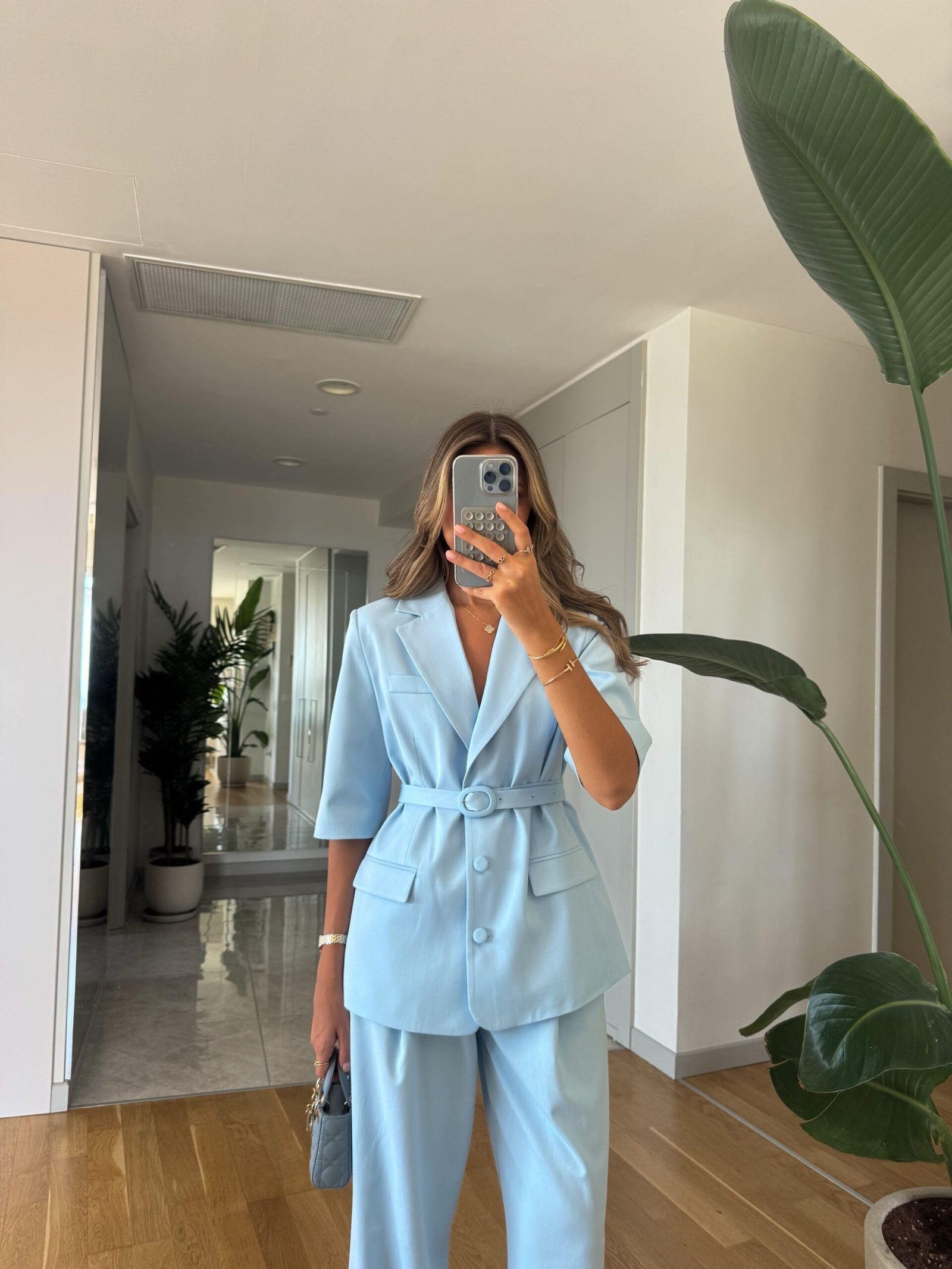 Viola Premium Jacket and Pants Set - baby blue - Image 2