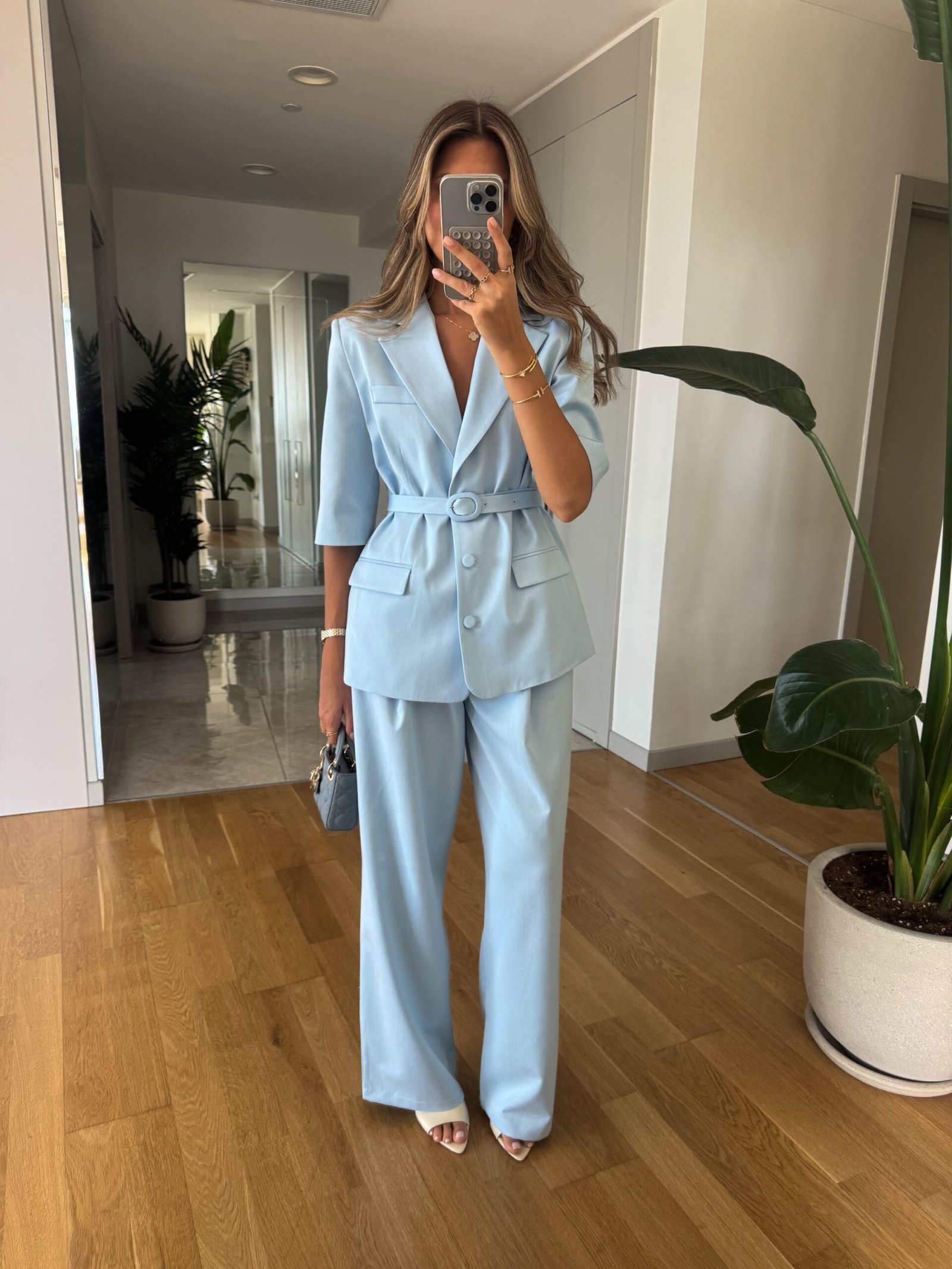 Viola Premium Jacket and Pants Set - baby blue - Image 3