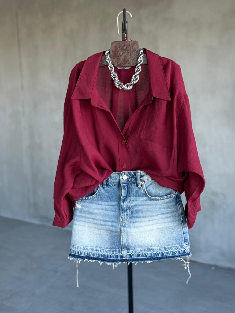 Premium Low Shoulder Oversize Shirt