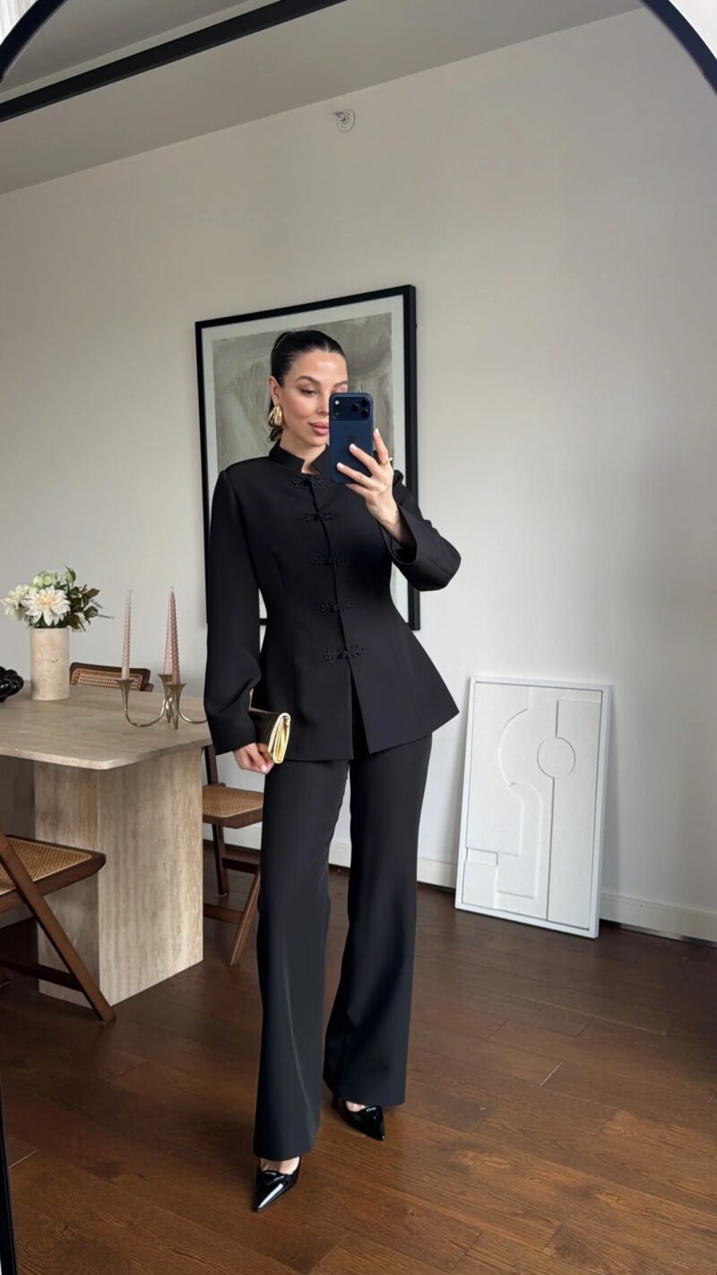 STAND COLLAR TWO-PIECE SET