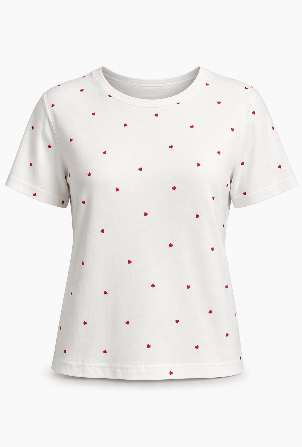 Cream-Colored Pajama Set with Heart Pattern - Image 3