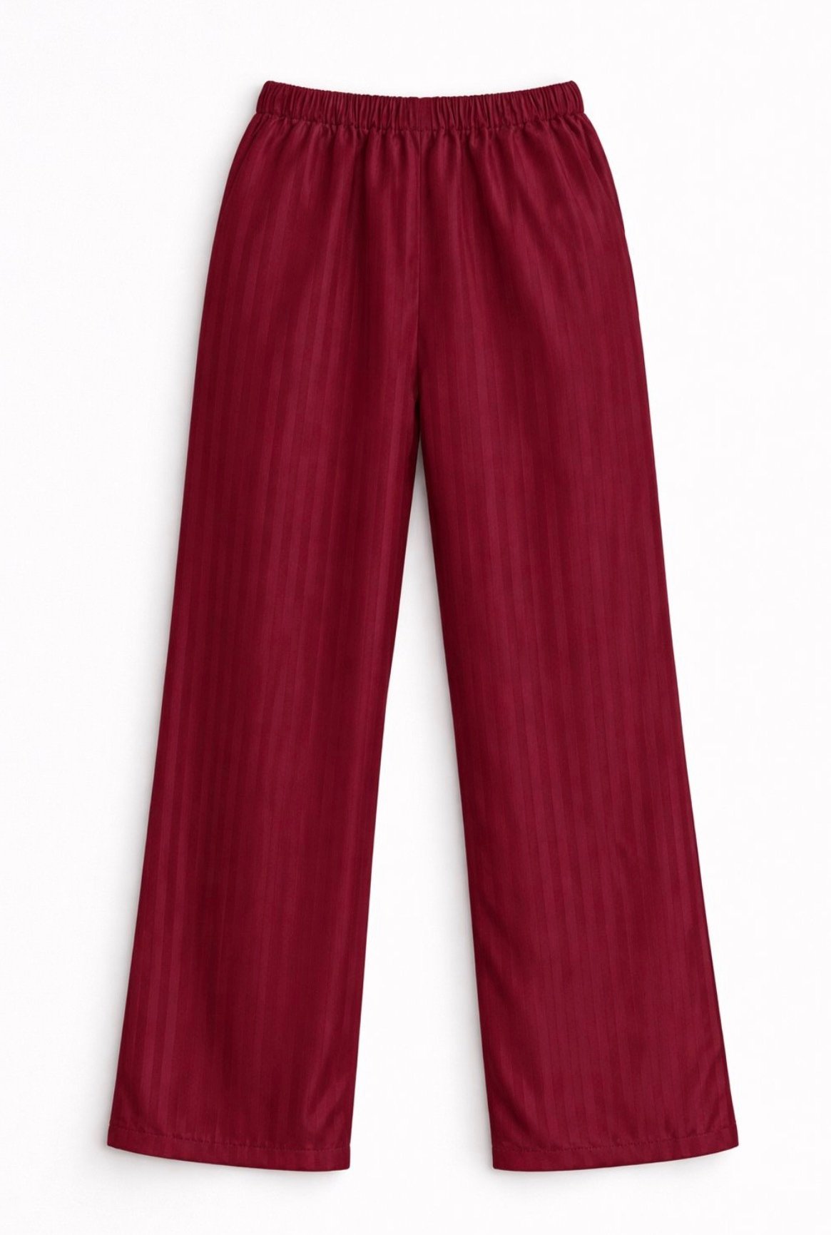 Sleeveless Cherry Red Satin Pajama Set - Image 5