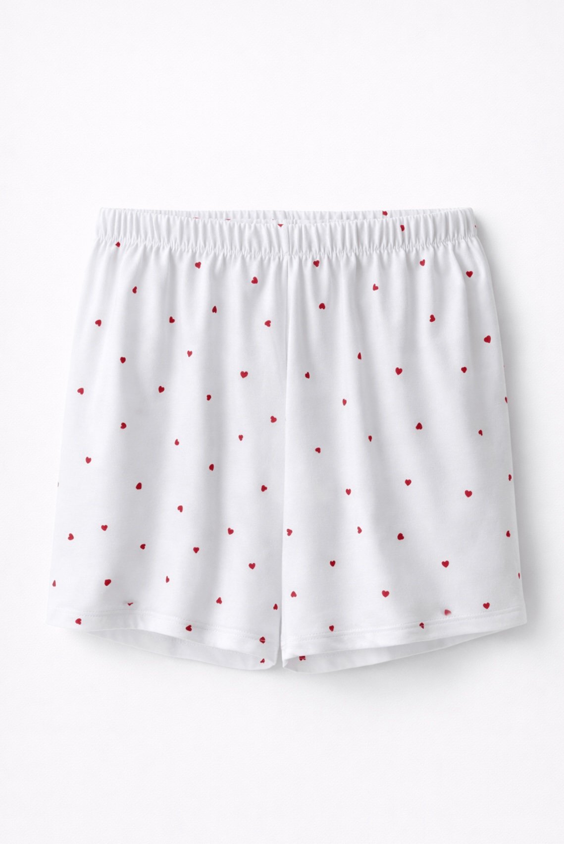 Red Heart Patterned Shorts Pajama Set - Image 3