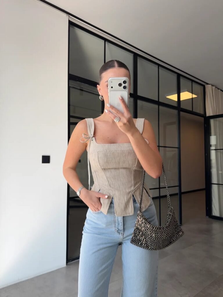 Strappy Corset Blouse