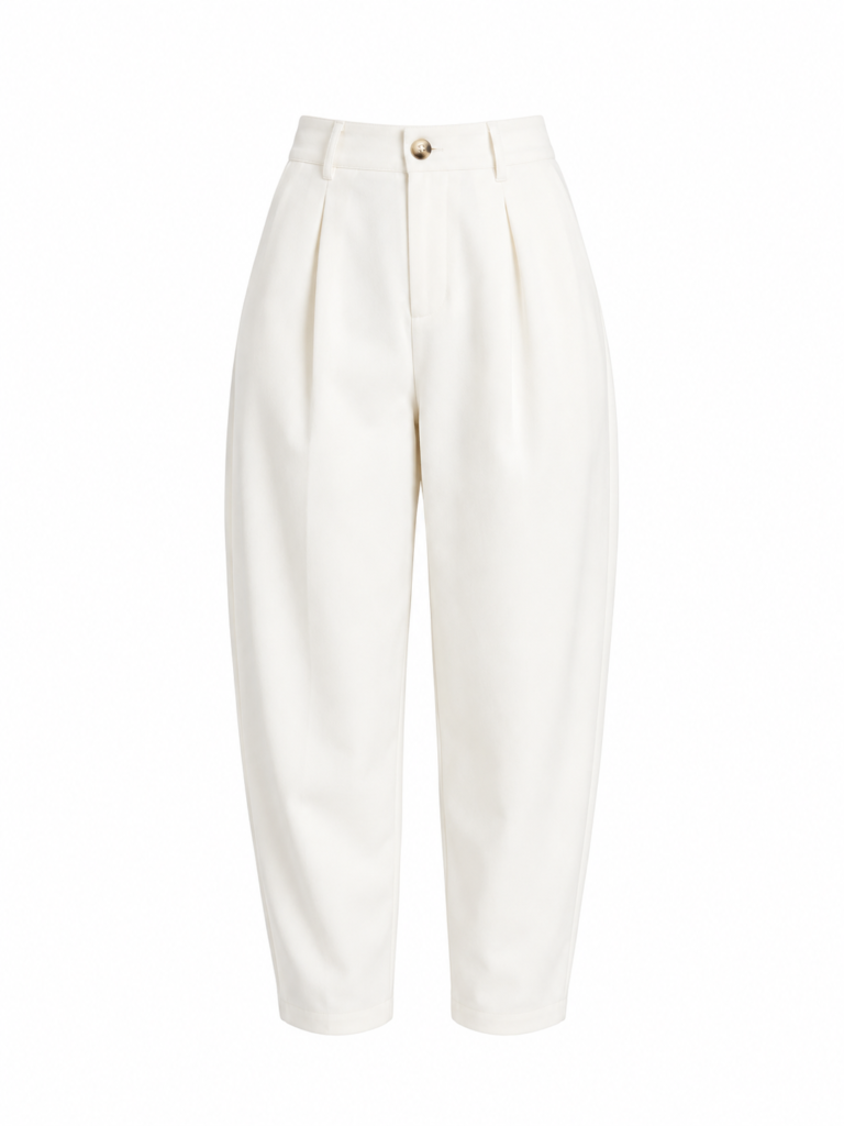 Dart Detail Trousers - White